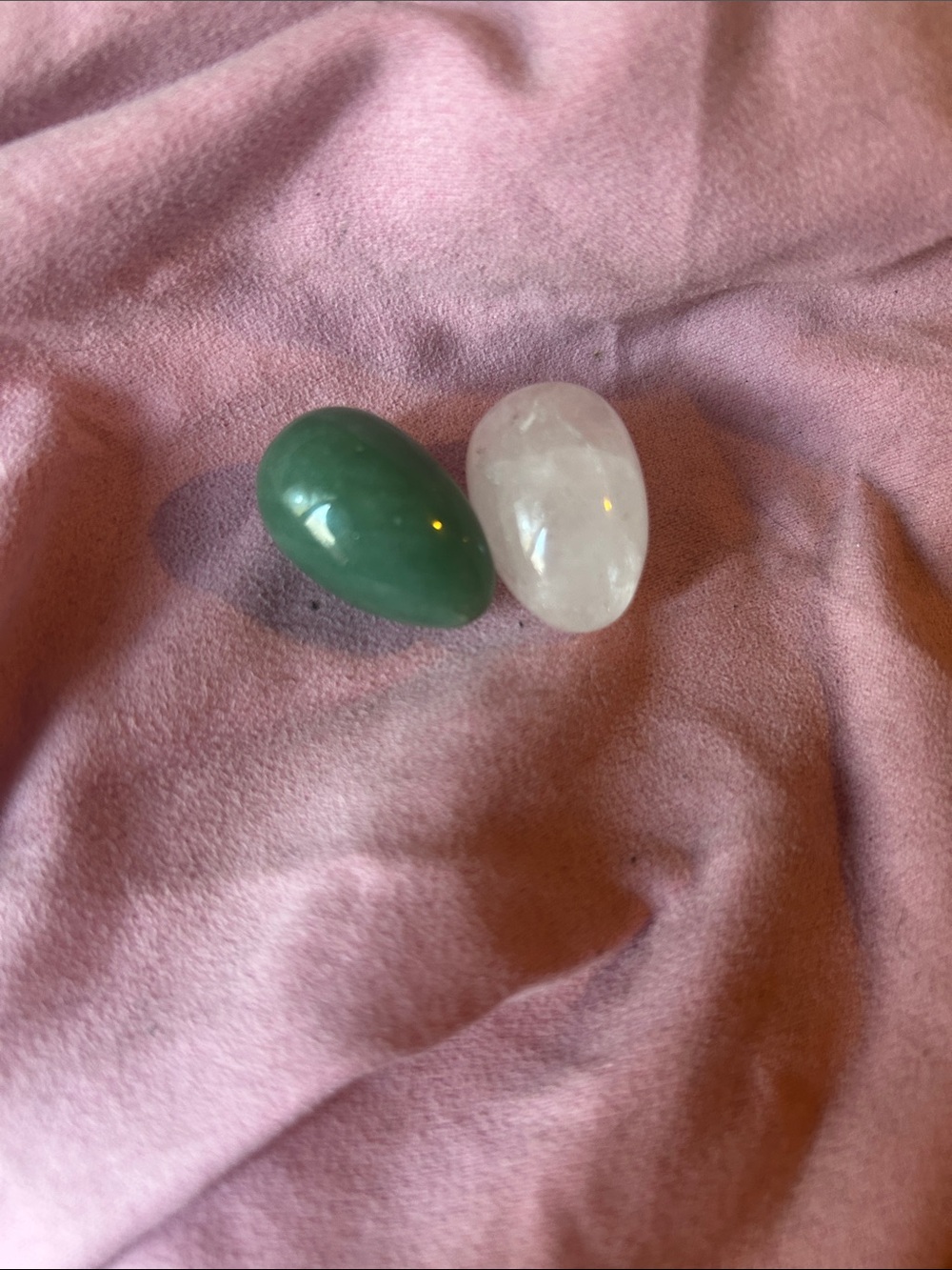Green and Clear Decorative Crystal Eggs - Home Accents